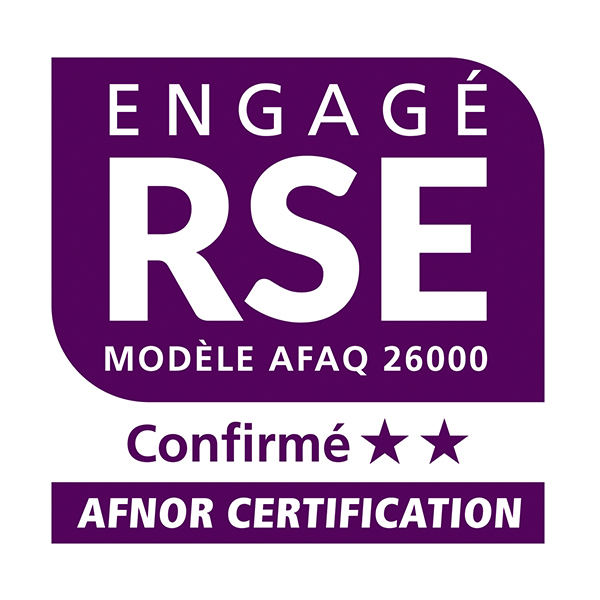 Logo de la certification Engagé RSE de l'AFNOR