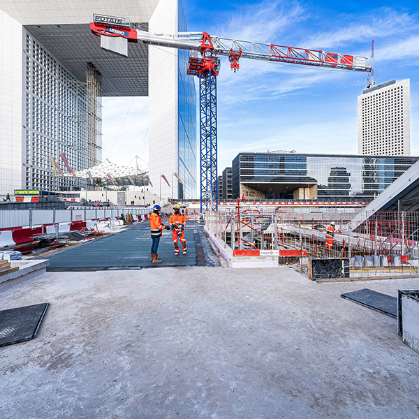 Chantier de la Place Carpeaux à La Défense